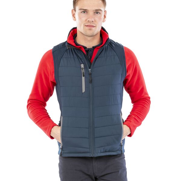 Black compass padded softshell gilet Thumbnail